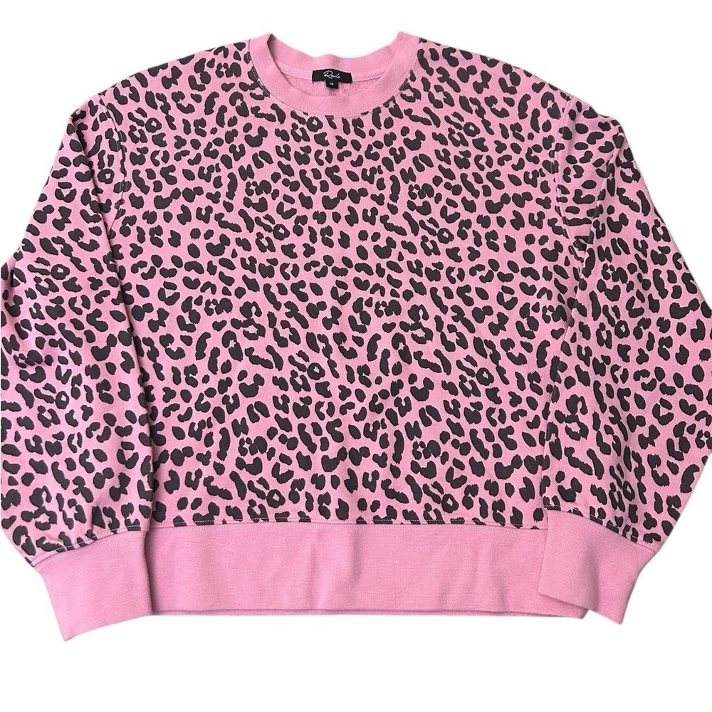 RAILS Ramona Pink Jaguar Pullover Sweatshirt XS - Picture 11 of 11